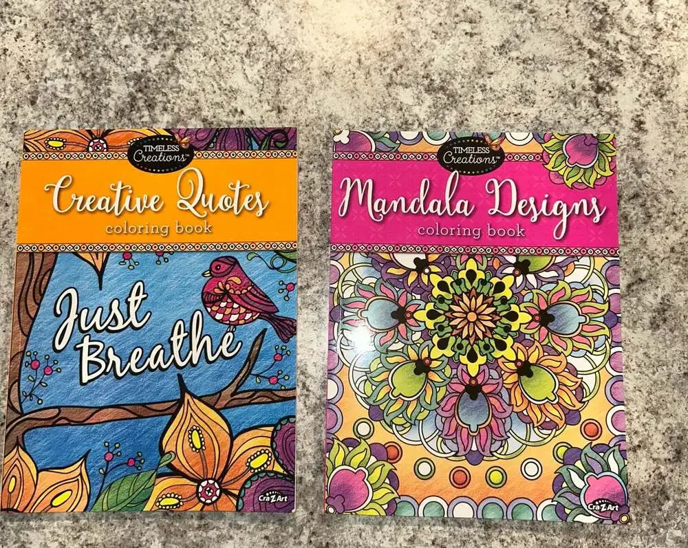 Cra-Z-Art Timeless Creations Creative Quotes and Mandala Designs Adult Coloring